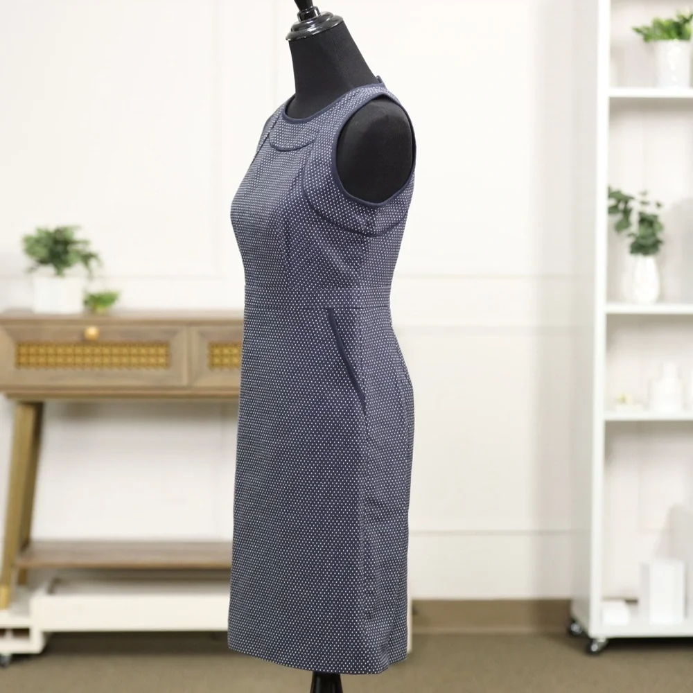 J. Crew Navy Polka Dot Mini Dress